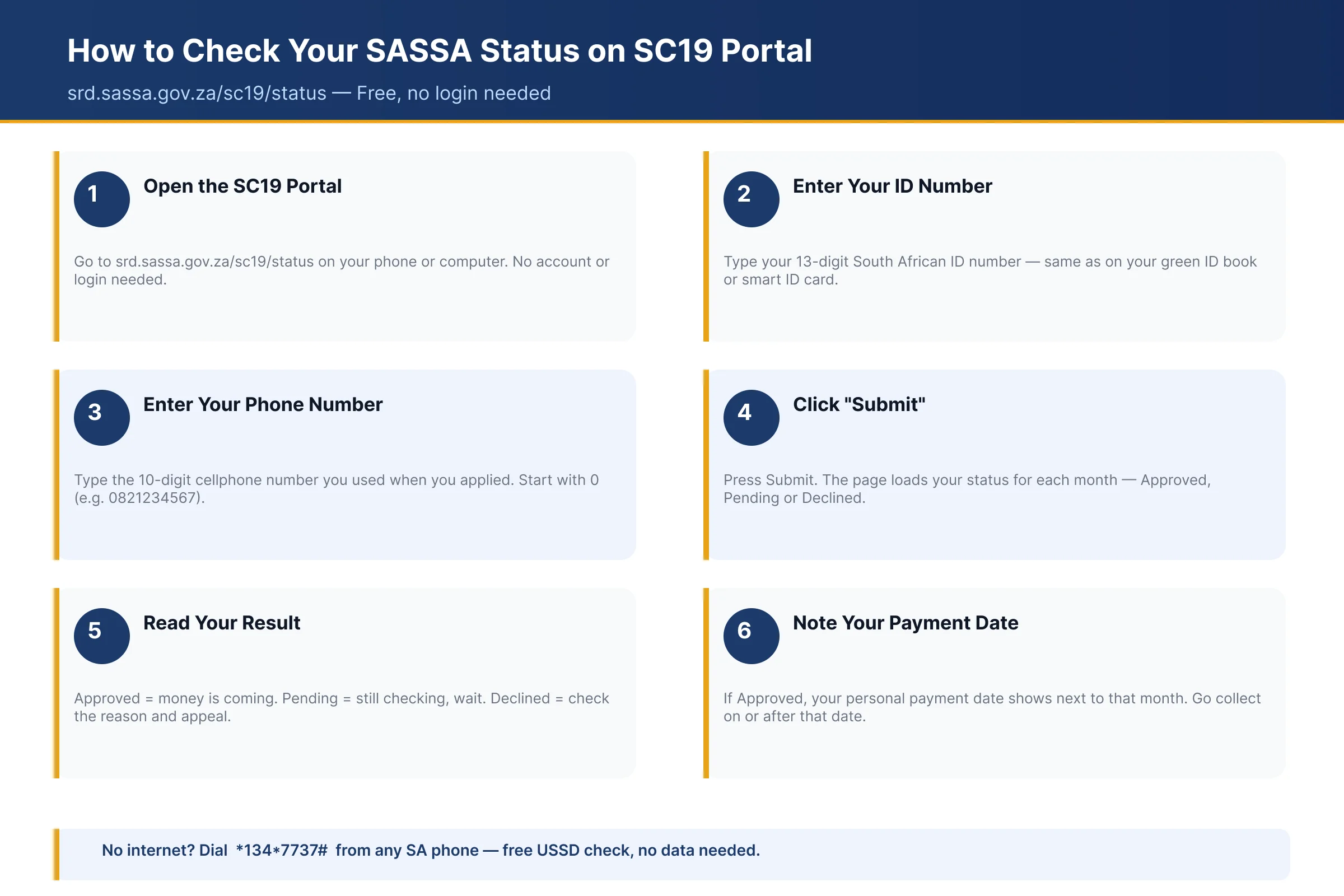 How to check your SASSA status on the SC19 portal - 6 step guide